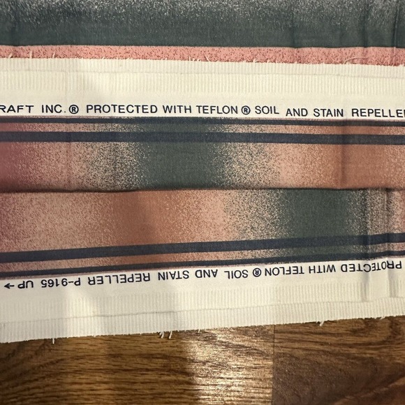 Bloomcraft FABRIC Screen Print Soil & Stain Repeller 80’s Multi 55”x5 Yards Vtg - Picture 8 of 11